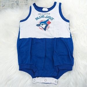 Vintage MLB baseball blue Jays romper baby 18m